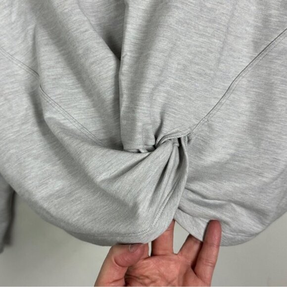 Lululemon Tuck & Gather Pullover Sweater Heather Grey Size 8 Crewneck Sweater - Picture 4 of 11